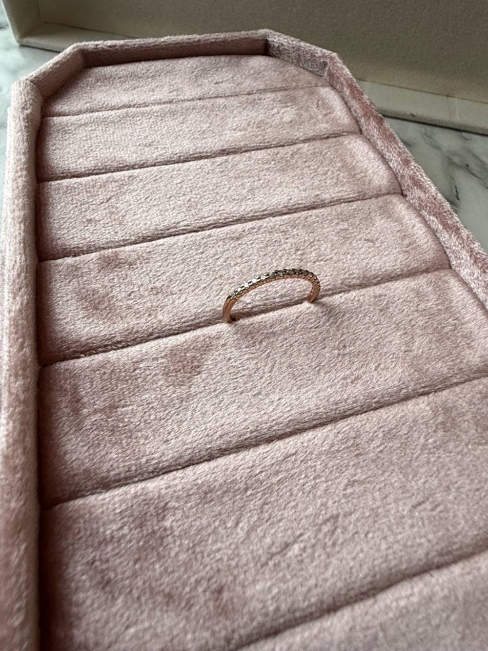 10k Rose Gold Diamond Half-Eternity Band
